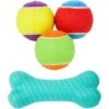 Frisco Fetch Squeaking Colorful Tennis Ball Dog Toy & Playology Scented Dual Layer Bone Dog Toy -Pet Toys Store 319022 MAIN. AC SS1800 V1630558008