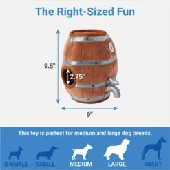 Frisco Beer & Keg Plush Squeaky Dog Toy, 4 Count -Pet Toys Store 327047 PT2. AC SS1800 V1648563981