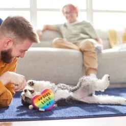 Frisco Pride My Dads Love Me Plush Squeaky Dog Toy -Pet Toys Store 331648 PT3. AC SS1800 V1647355984