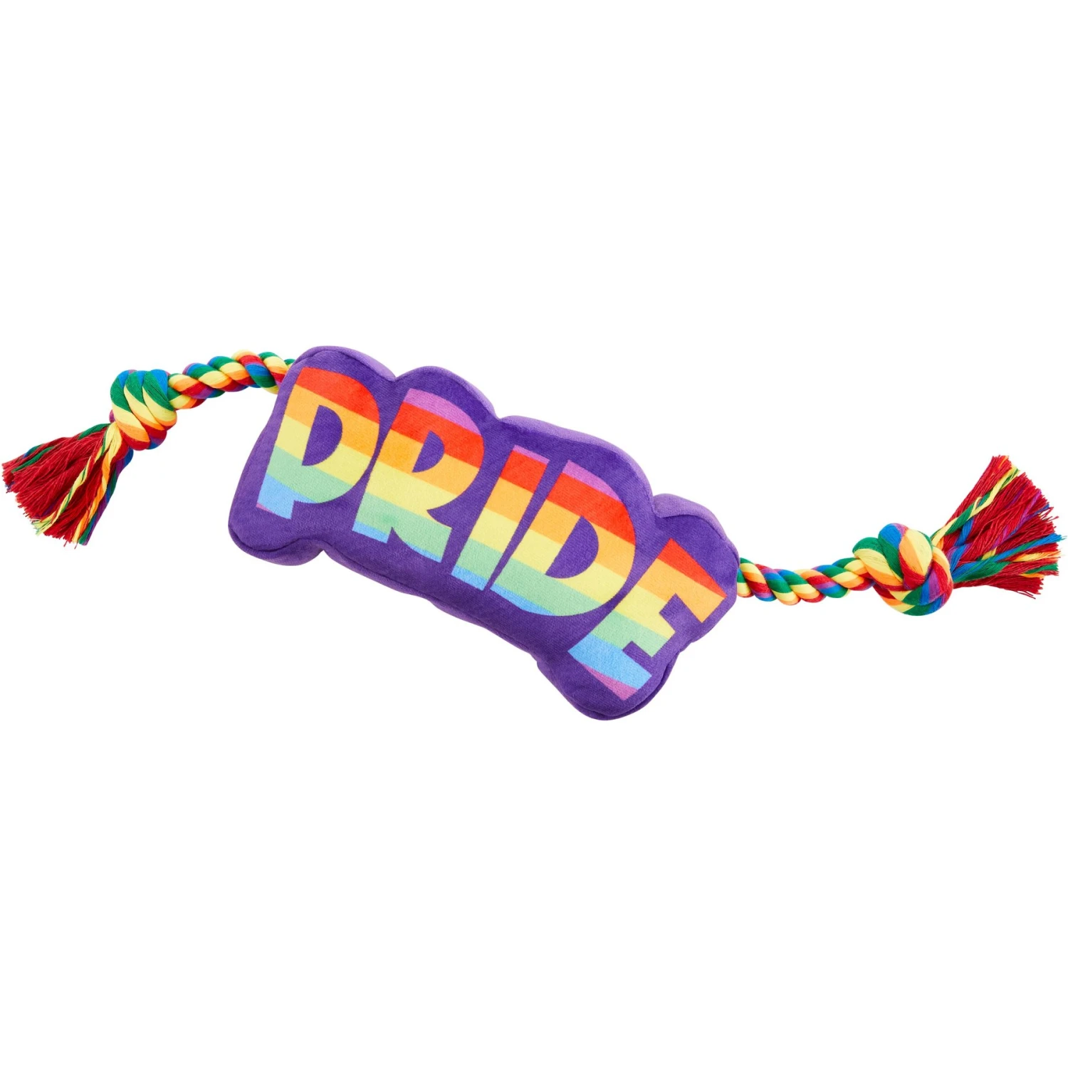 Frisco Pride Plush With Rope Squeaky Dog Toy 3 Frisco Pride Plush With Rope Squeaky Dog Toy