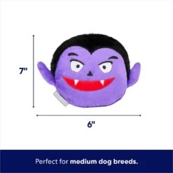 Frisco Halloween Vampire Round Plush Squeaky Dog Toy -Pet Toys Store 344168 PT1. AC SS1800 V1689878527