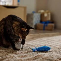 Frisco Hanukkah "Happy Pawnukkah" Fish Plush Cat Toy With Catnip, 2 Count -Pet Toys Store 360877 PT3. AC SS1800 V1661874179