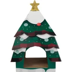Frisco Holiday Christmas Tree Cardboard Cat House -Pet Toys Store 360879 PT2. AC SS1800 V1661890133