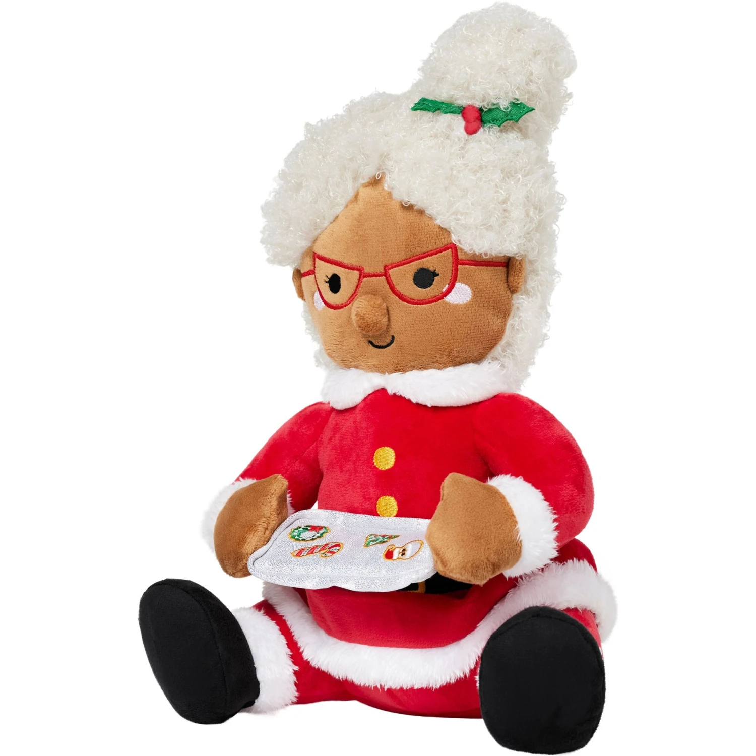 Frisco Holiday Mrs. Claus Plush Squeaky Dog Toy 3 Frisco Holiday Mrs. Claus Plush Squeaky Dog Toy