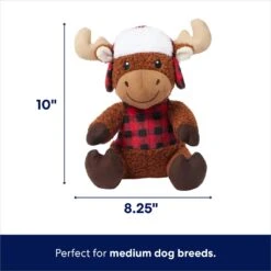 Frisco Holiday Cozy Moose Plush Squeaky Dog Toy -Pet Toys Store 360934 PT1. AC SS1800 V1695045372