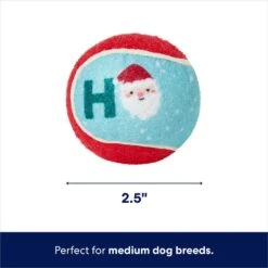Frisco Holiday Ho Ho Ho Fetch Squeaky Tennis Ball Dog Toy -Pet Toys Store 360952 PT1. AC SS1800 V1695045722