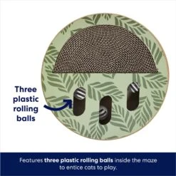 Frisco Interactive Maze & Scratch Cardboard Cat Toy Box With Catnip, Palms -Pet Toys Store 506130 PT2. AC SS1800 V1671551754