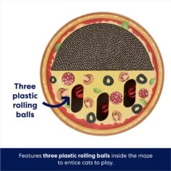 Frisco Interactive Maze & Scratch Cardboard Cat Toy With Catnip, Pizza -Pet Toys Store 506154 PT2. AC SS1800 V1671551753