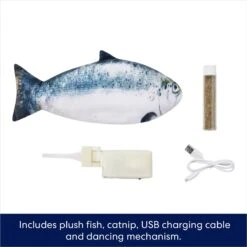 Frisco Interactive Flopping Fish Electronic Cat Toy With Catnip -Pet Toys Store 632798 PT2. AC SS1800 V1691073666