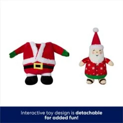 Frisco Holiday Santa On Vacation 2-in-1 Plush Squeaky Dog Toy -Pet Toys Store 739894 PT2. AC SS1800 V1694814062