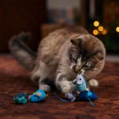 Frisco Holiday Festive Arctic Blues Mice Plush Cat Toy With Catnip -Pet Toys Store 740070 PT3. AC SS1800 V1694813159