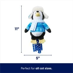 Frisco Holiday Penguin Plush Kicker Cat Toy With Catnip -Pet Toys Store 740086 PT1. AC SS1800 V1695047779