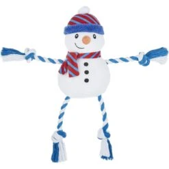 Frisco Holiday Snowman Plush With Rope Squeaky Dog Toy & Frisco Holiday Reindeer Plush With Rope Squeaky Dog Toy -Pet Toys Store 986174 PT1. AC SS1800 V1698258115