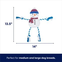 Frisco Holiday Snowman Plush With Rope Squeaky Dog Toy & Frisco Holiday Reindeer Plush With Rope Squeaky Dog Toy -Pet Toys Store 986174 PT2. AC SS1800 V1698257848