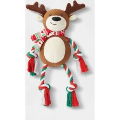 Frisco Holiday Snowman Plush With Rope Squeaky Dog Toy & Frisco Holiday Reindeer Plush With Rope Squeaky Dog Toy -Pet Toys Store 986174 PT5. AC SS1800 V1698258175