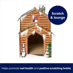 Frisco Holiday Log Cabin Cardboard Cat House & Frisco Holiday Santa's Workshop Cardboard Cat House -Pet Toys Store 986198 PT3. AC SS1800 V1698257736