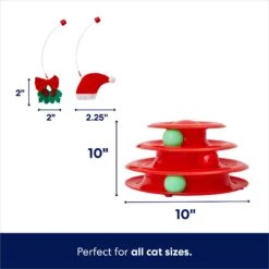 Frisco Holiday Santa Hat & Mistletoe Cat Tracks Cat Toy & Frisco Holiday Gingerbread Interactive Cat Scratcher Cat Toy With Catnip -Pet Toys Store 986246 PT2. AC SS1800 V1698258056