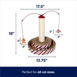 Frisco Holiday Santa Hat & Mistletoe Cat Tracks Cat Toy & Frisco Holiday Gingerbread Interactive Cat Scratcher Cat Toy With Catnip -Pet Toys Store 986246 PT6. AC SS1800 V1698258116