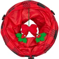 Frisco Holiday Buffalo Plaid Foldable Play Tunnel Cat Toy With Catnip & Frisco Holiday Festive Red Variety Pack Gift Box Cat Toy With Catnip, 14 Count -Pet Toys Store 986262 PT3. AC SS1800 V1698257736